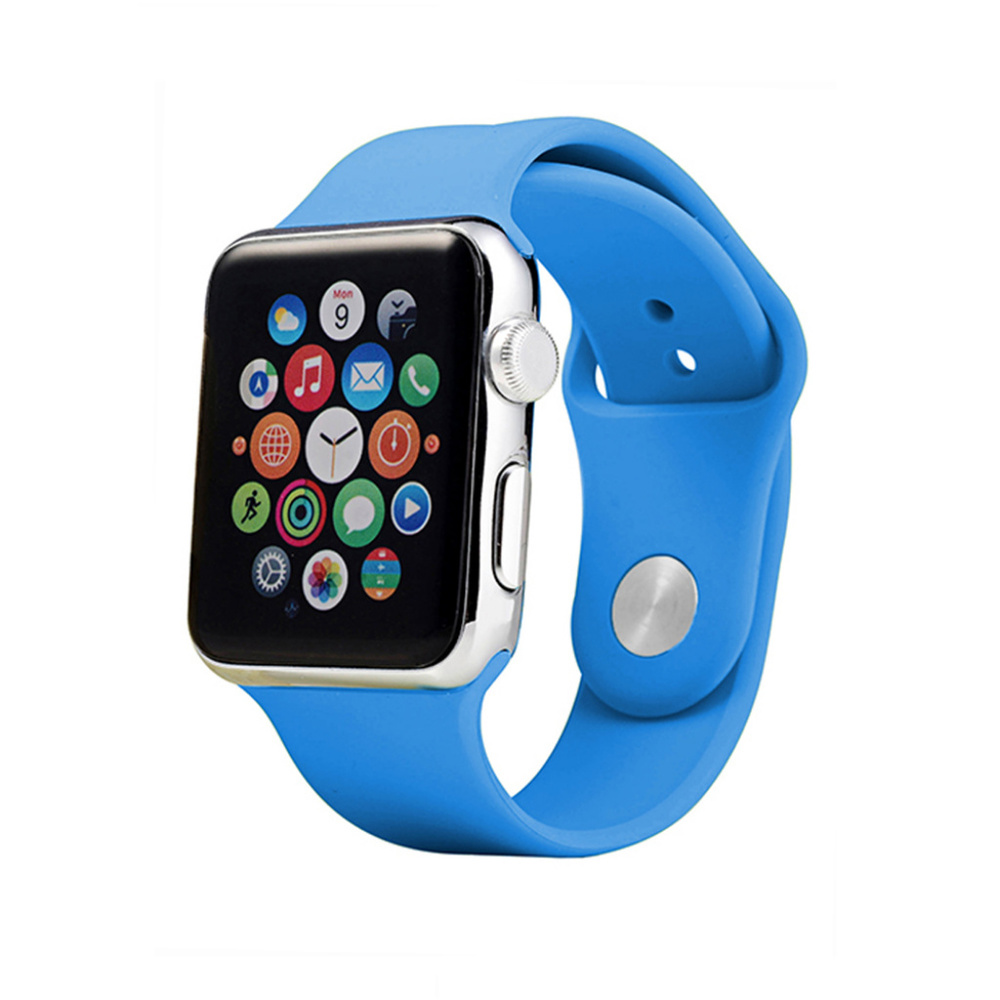 New Apple Watch Silicone Band Blue